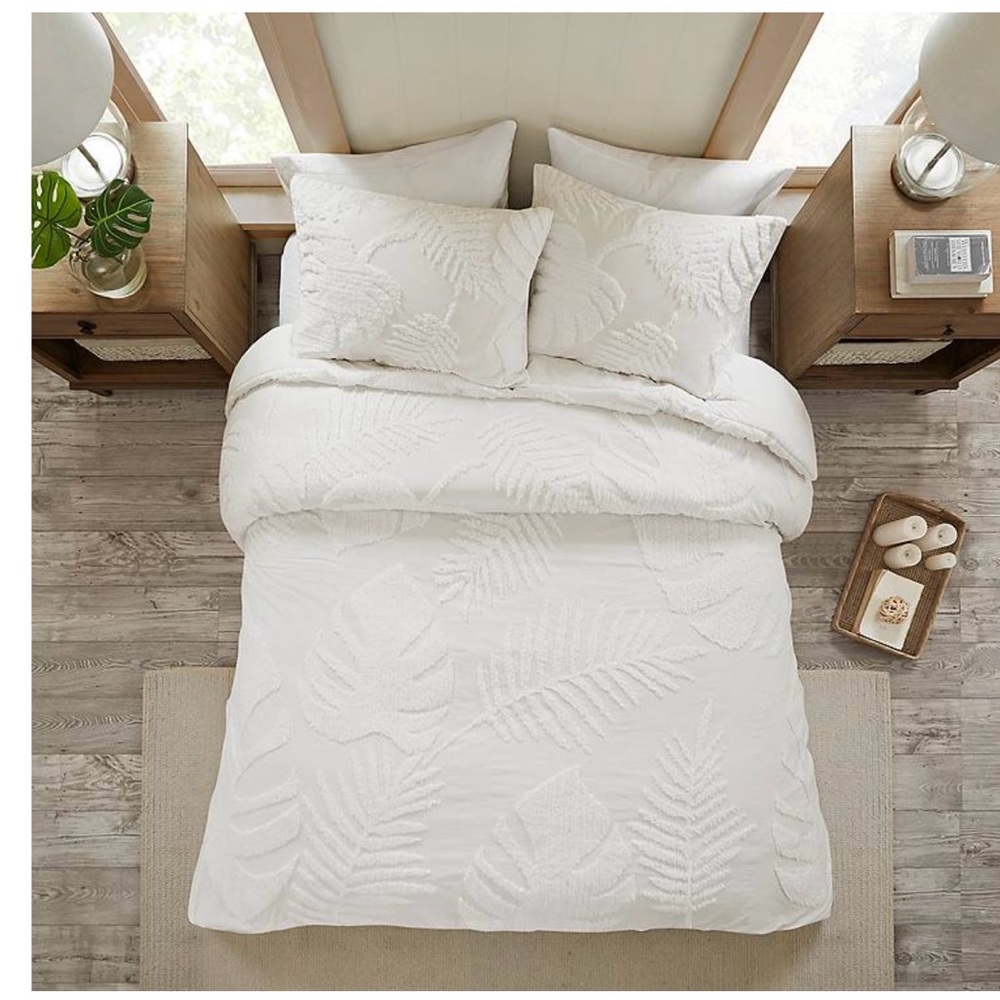 Madison Park White Cotton Duvet Cover